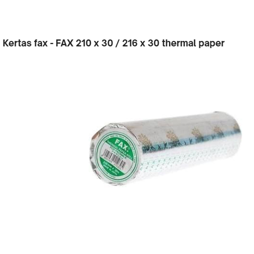 

Kertas fax - FAX 210 x 30 / 216 x 30 thermal paper