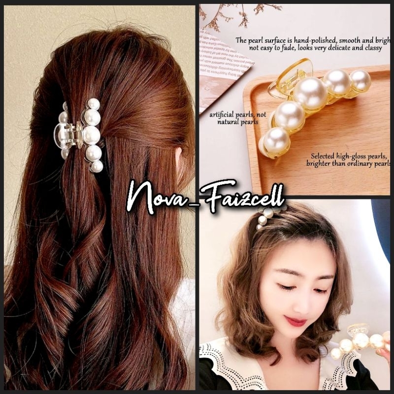 Jepit Rambut Jedai Mutiara Besar 7CM Glossy Jepitan Premium Dewasa