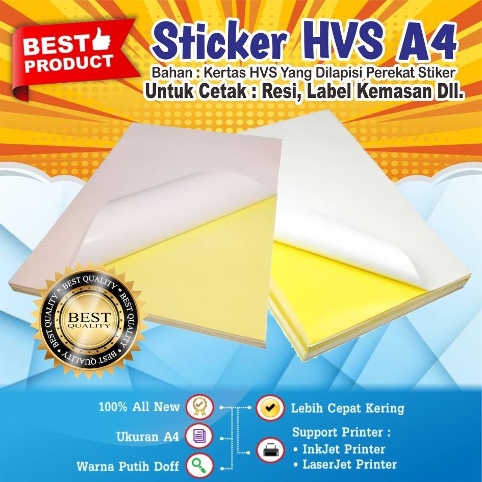 Kertas Stiker HVS A4 HVS Label Paper Stiker Doff