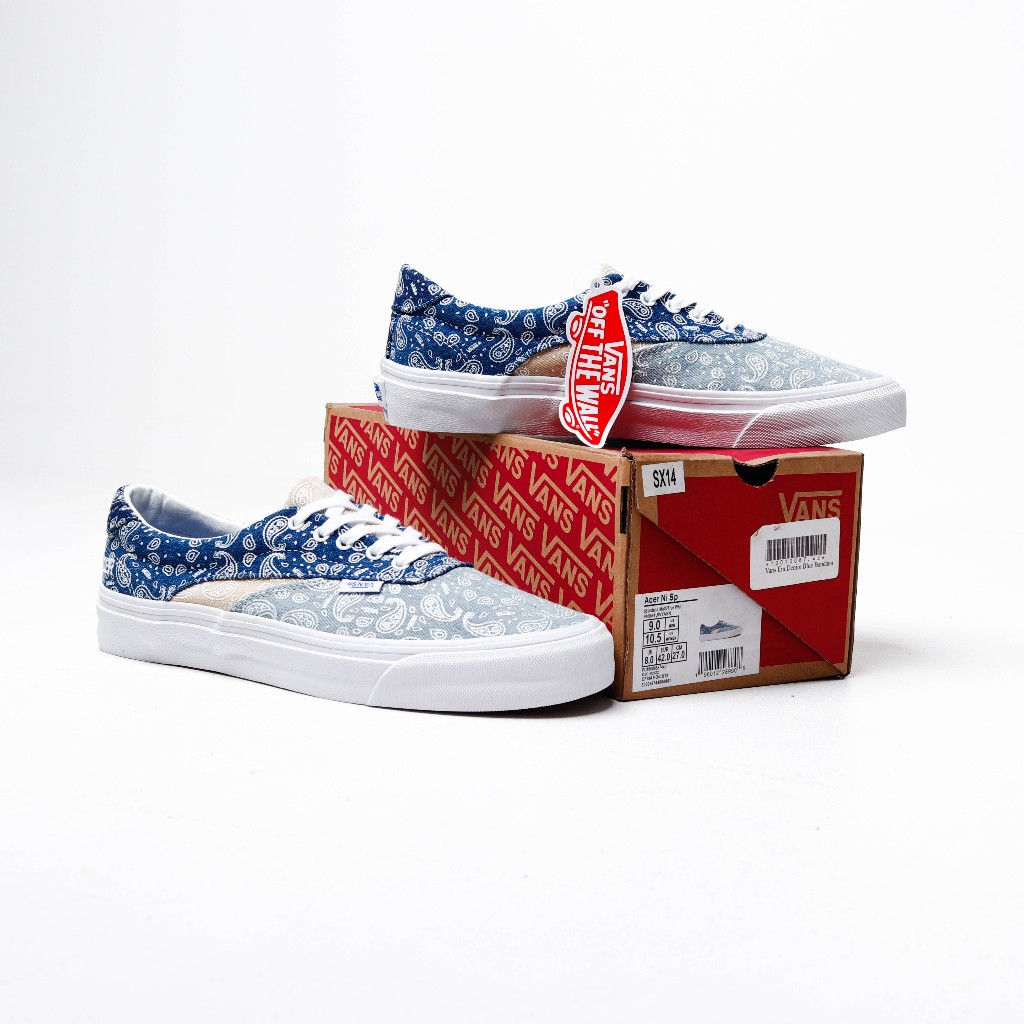 (DBX) Sepatu Vans Era Denim Blue Bandana