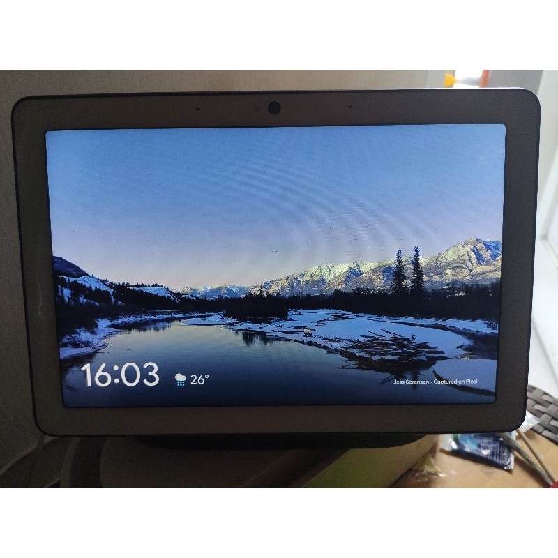 Google Nest Hub Max Smart Display 10 inci HD Layar Sentuh - Kapur