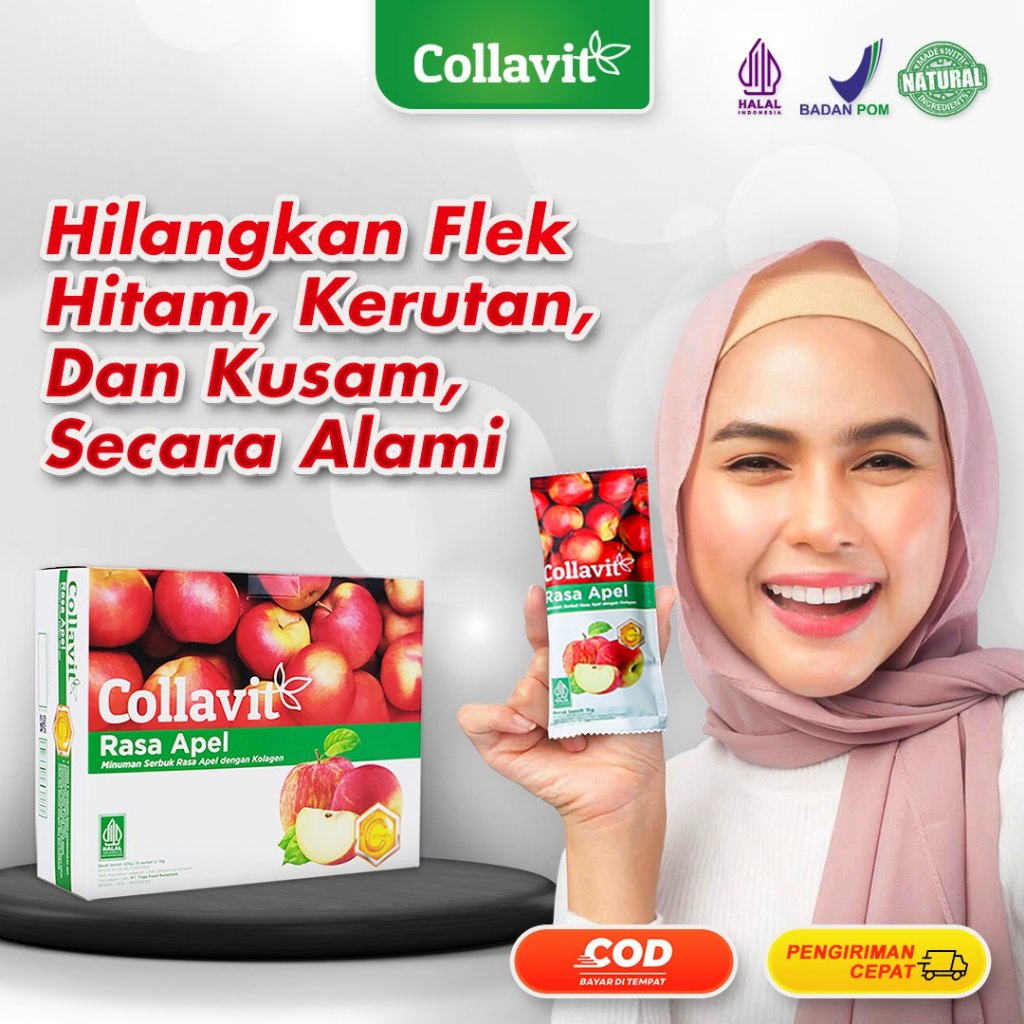 Collagen | Collavit apel | Antiaging | Flek | Collagen Drink | Collagen Drink Pemutih Badan | Minuma