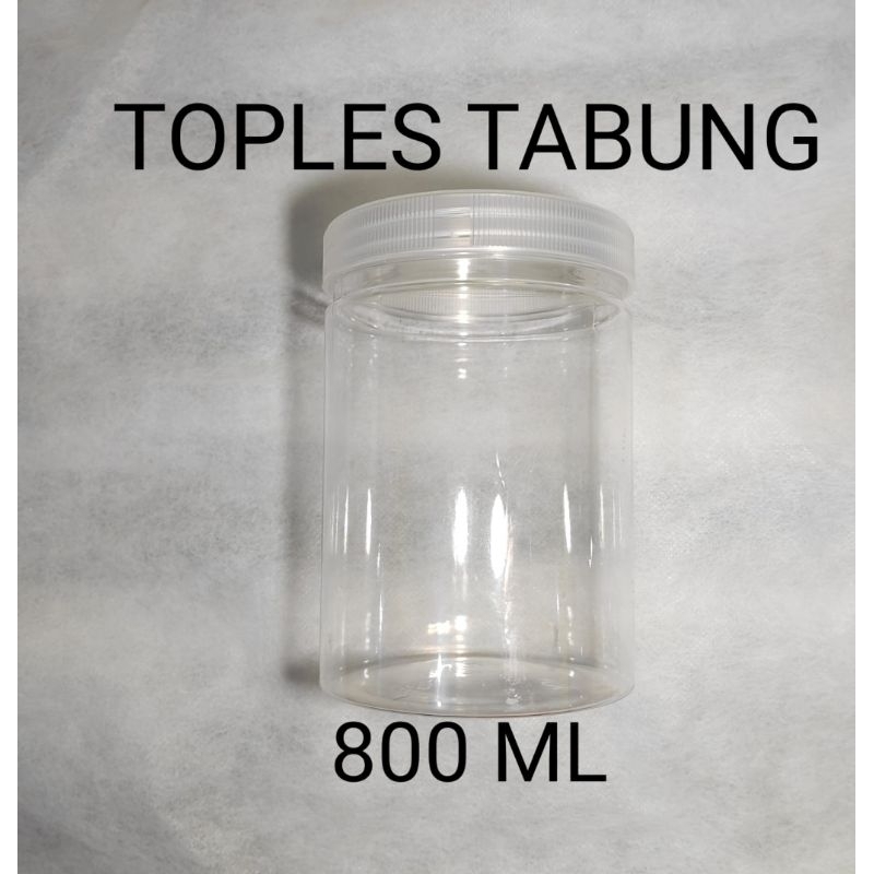 6pcs Toples Tabung 800 ml / Toples Plastik 800 ml / Toples Silinder / Toples Kue Kering Cookies / Ja