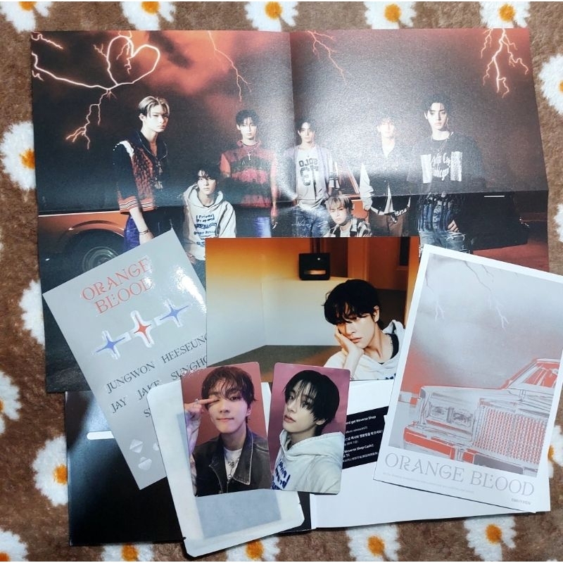 [UBAH JNT] PHOTOCARD POB JUNGWON HEESEUNG JAY ALBUM ORANGE BLOOD KALPA VERSION