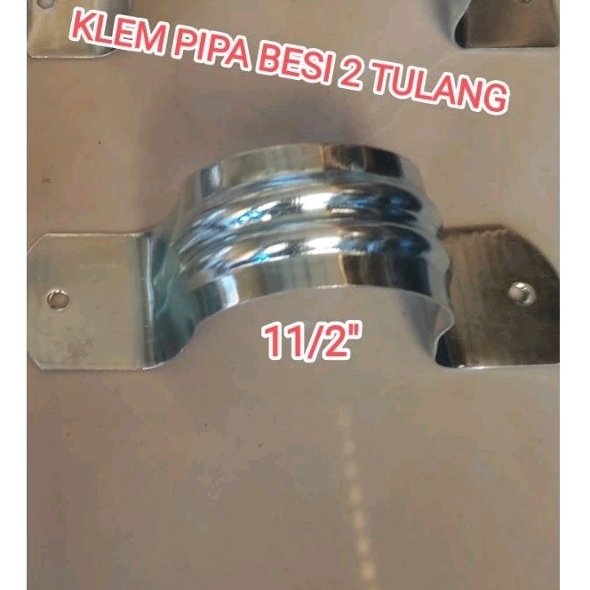 KLEM PIPA BESI 11/2 INCH | KLEM PIPA BESI PLAT | KLEM PIPA PARALON 11/2 INCH | KLEMPIPA BESI 2 TULAN