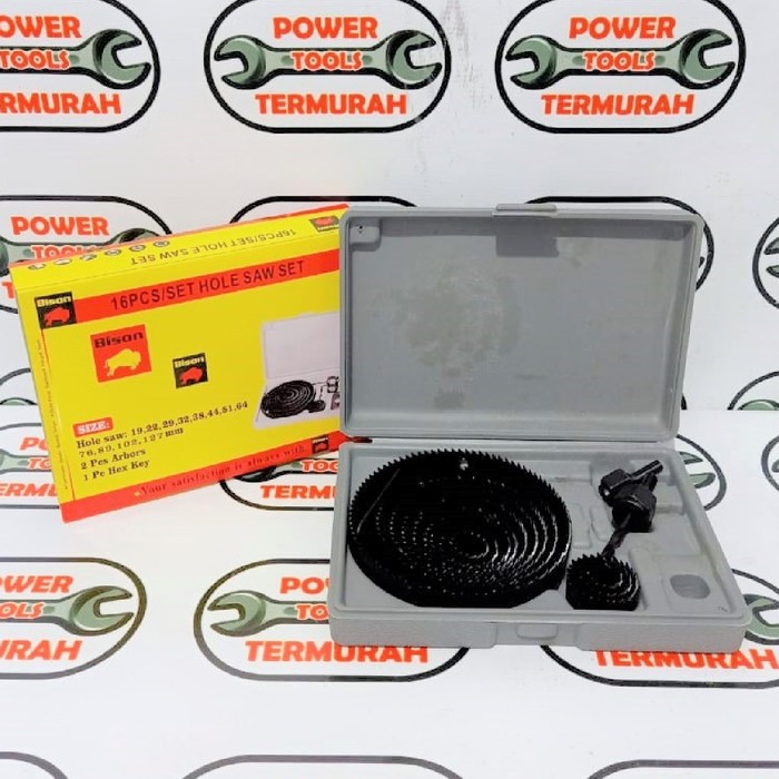 

Hole Saw Set 16 pcs Mata Bor Kit Pelubang Kayu Holesaw Hidroponik