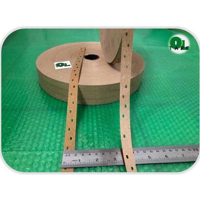 TERBAIK Gummed Tape VENEER Tape isolasi plywood 16mm x 5 M