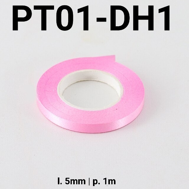 

PT01-D Pita tali balon ribbon bunga 5 mm 1 meteran doff pastel makaron - PT01-DH1 Pink1