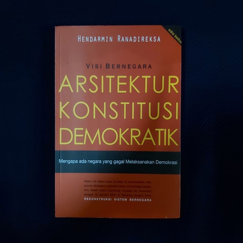 Buku Original ● Arsitektur Konstitusi Demokratik ▪︎ Mengapa Ada Negara Yang Gagal Melaksanakan Demok