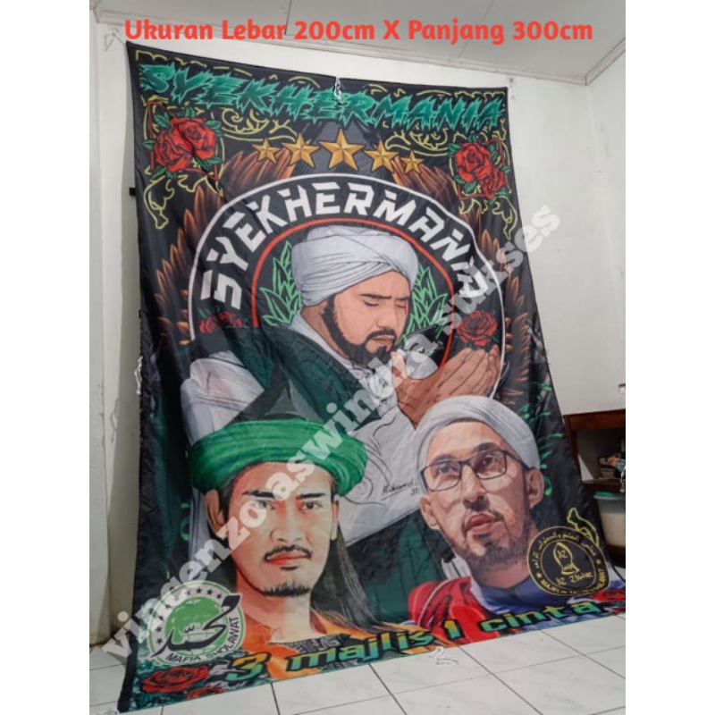 BENDERA SYEKHERMANIA FULL PRINTING UKURAN BESAR