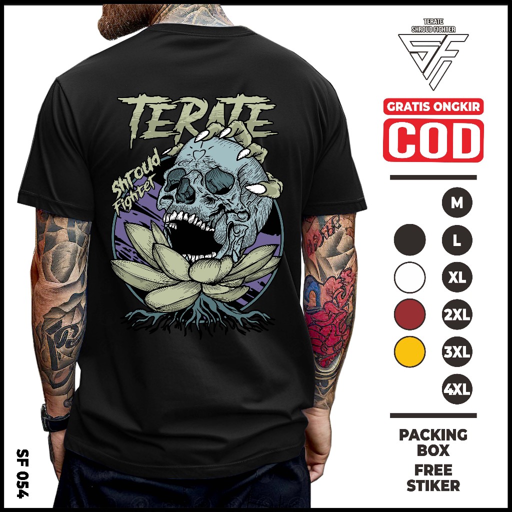 Kaos Baju Tengkorak Psht Sh Terate 1922 Distro Putih Terbaru Shroud Fighter