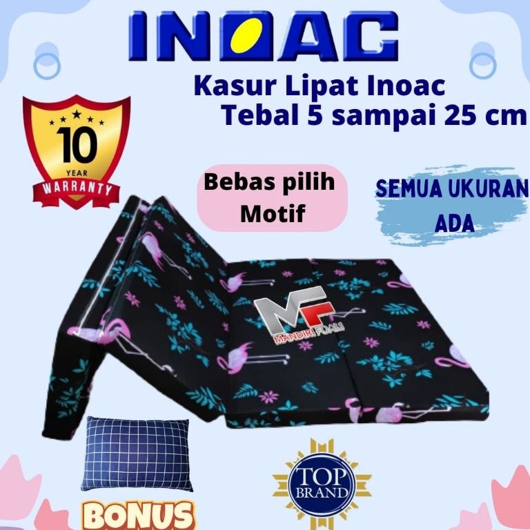 SIAP KIRIM Kasur Lipat Inoac Eon Tebal 5115 dan 2 cm Original Lipat 4  Kasur Lipat  Kasur Busa Inoac