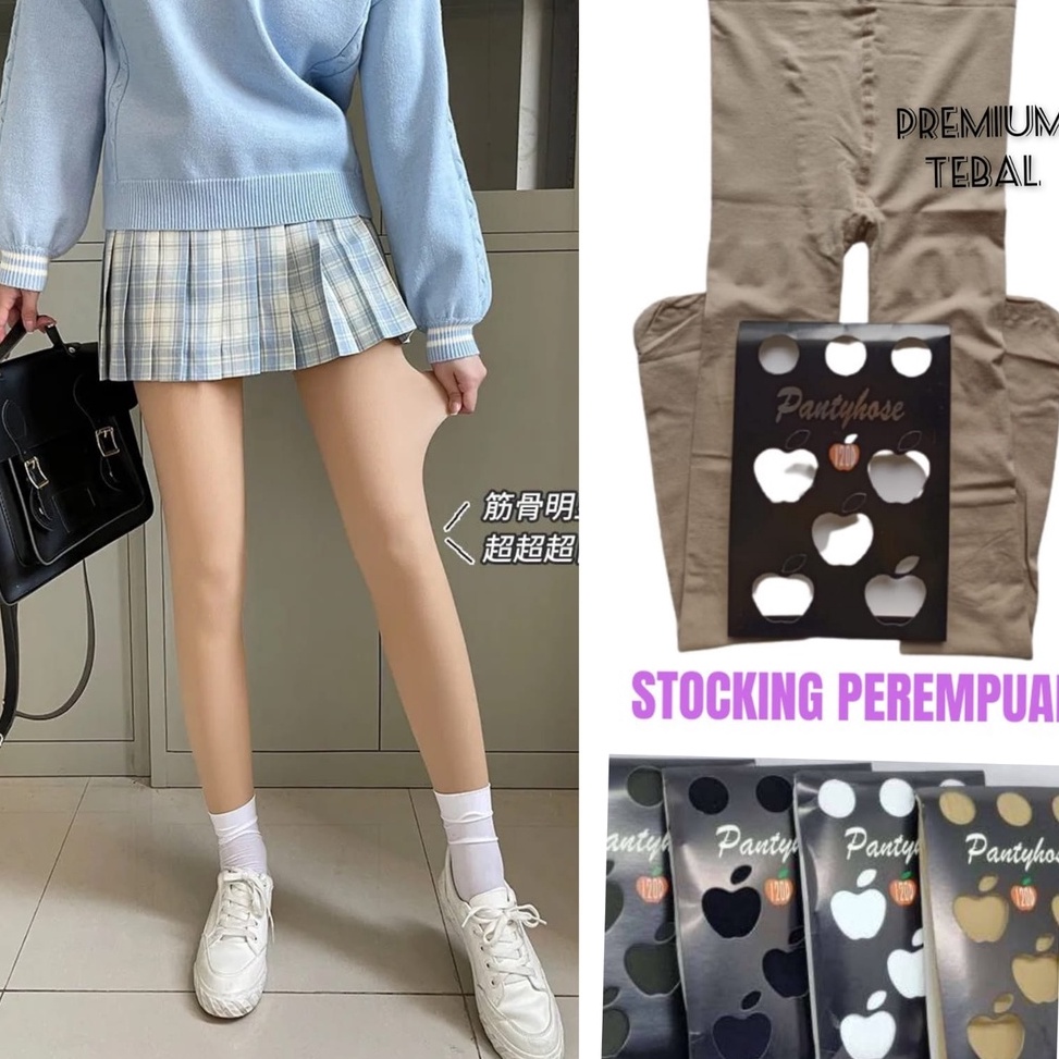 Ready Stocking Panty Wanita Original Apple PantyHose Nutup Kaki Bahan Tebal Lembut Elastis  Kaos Kak