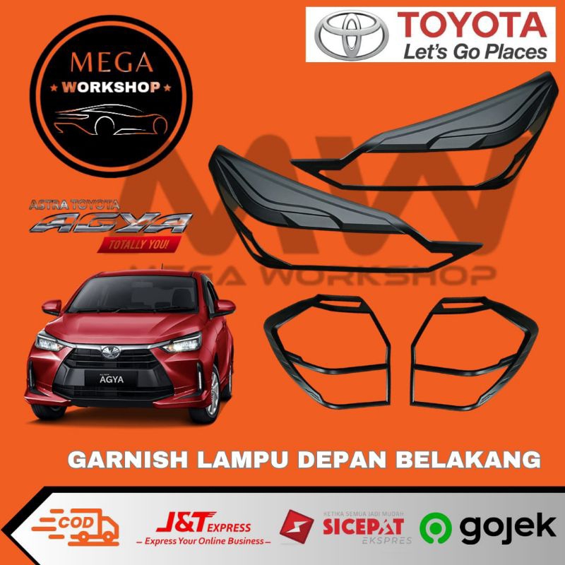 Cover Garnish Lampu Toyota Agya 2023 2024