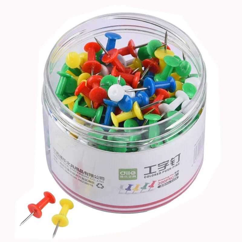 

(AS) PUSH PIN / JARUM TEKAN / PAKU PIN WARNA WARNI PER 100PCS