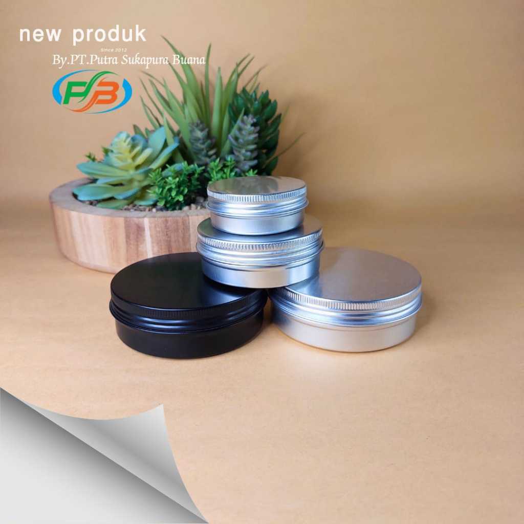pot kaleng 15gr pot kaleng pot lulur 30gr pot kaleng 60gr pot kaleng 100gr pot pomade/Pot alumunium 