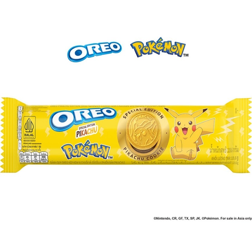 

OREO POKEMON Biskuit Sandwich Chocolate & Banana Cream