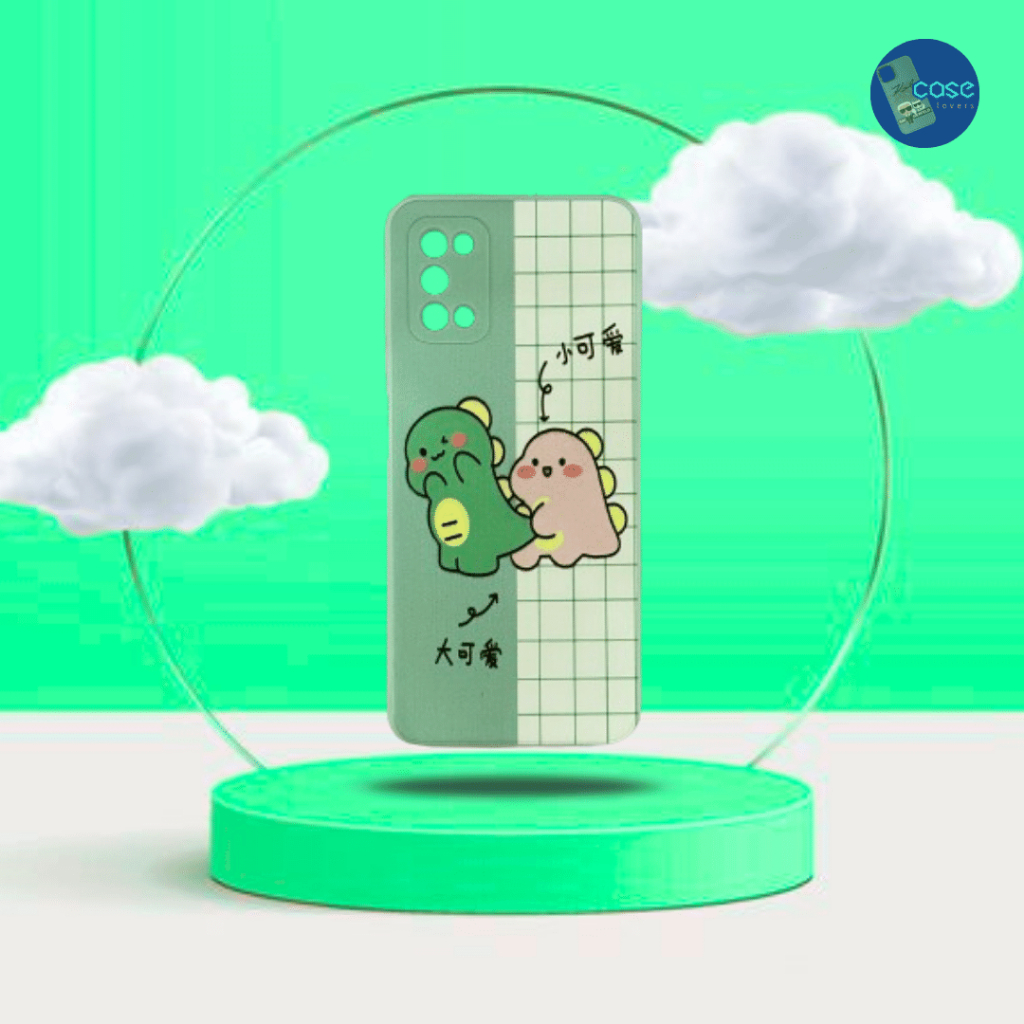 Casing HP Samsung Galaxy A03S Silikon Case Button Picture Motif Karakter