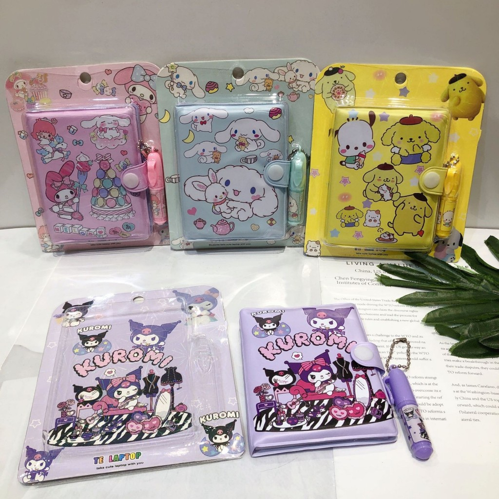 

NEW (1 PCS) NOTES BUKU + PEN MINI ANAK MURAH MOTIF CINAMOROLL MIX LUCU 001