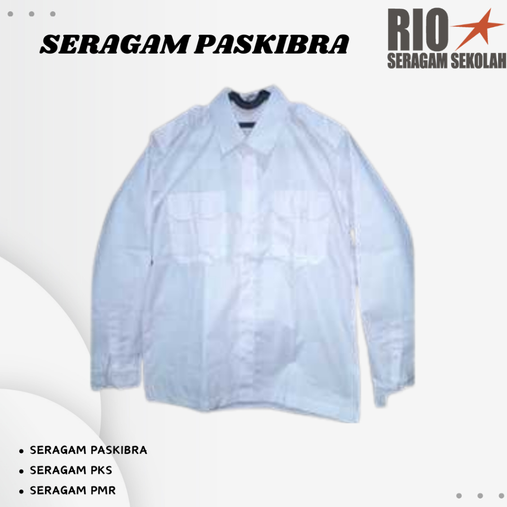 SERAGAM PASKIBRA, SERAGAM PKS, SERAGAM PMR, BAJU PASKIBRA, KEMEJA PASKIBRA JUMBO BIGSIZE