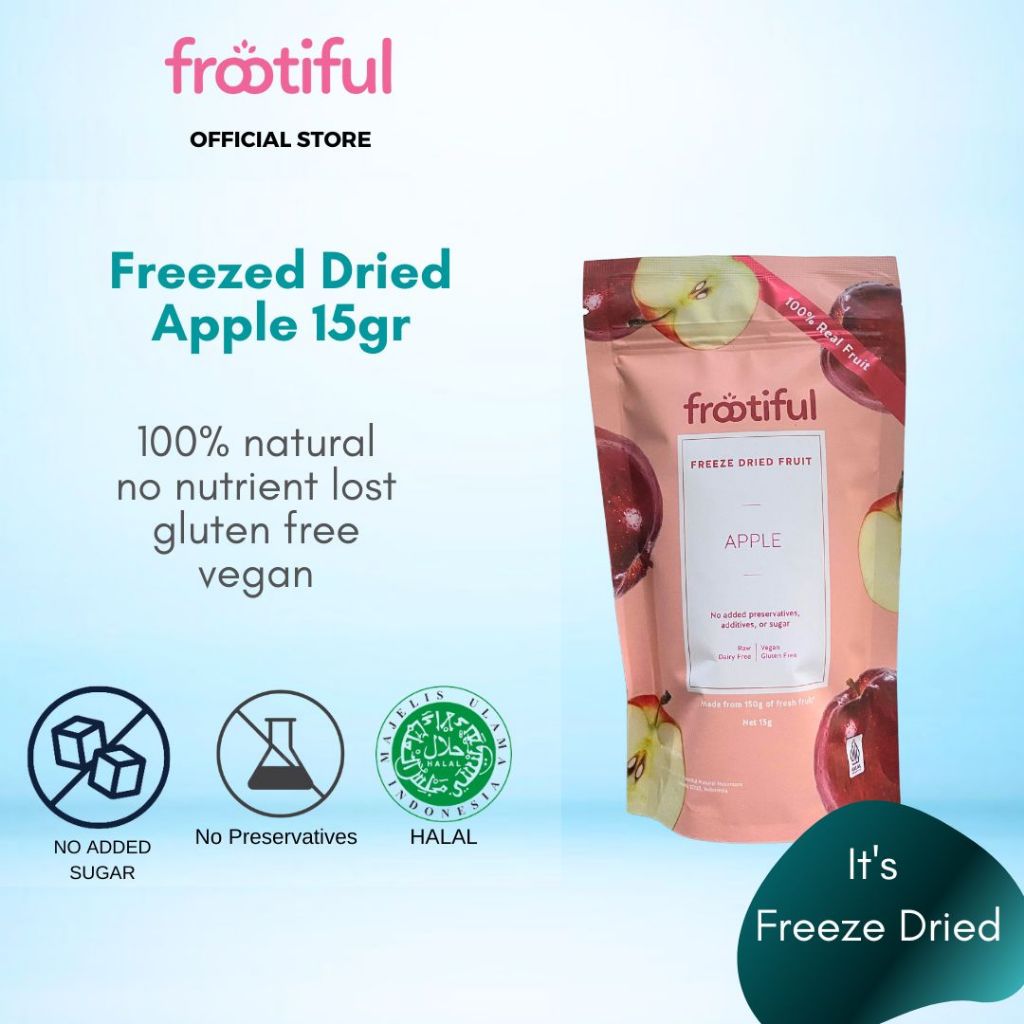 

Freeze Dried Fruit Apel 15gr