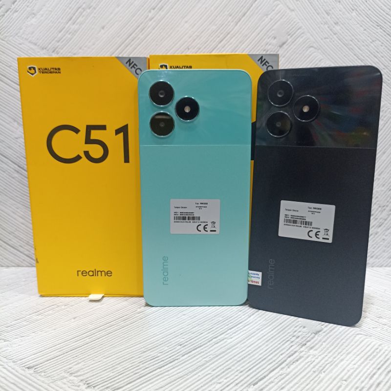 Realme C51 4/128 GB Handphone Second Bekas Fullset