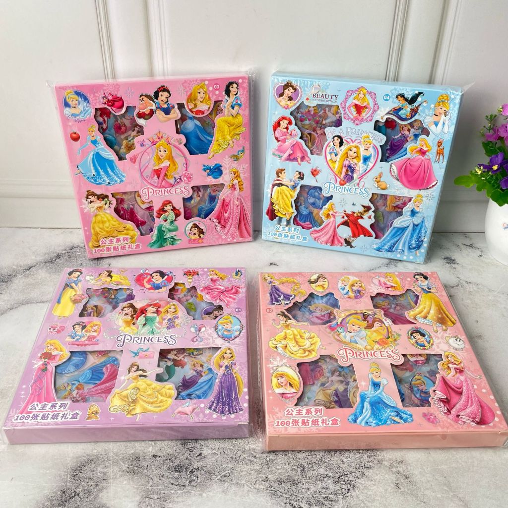 

STIKER 100 LEMBAR PRINCESS ST-1193 Sticker waterproof isi 100 lembar stiker anti air gambar kartun anak lucu unik viral stiker murah