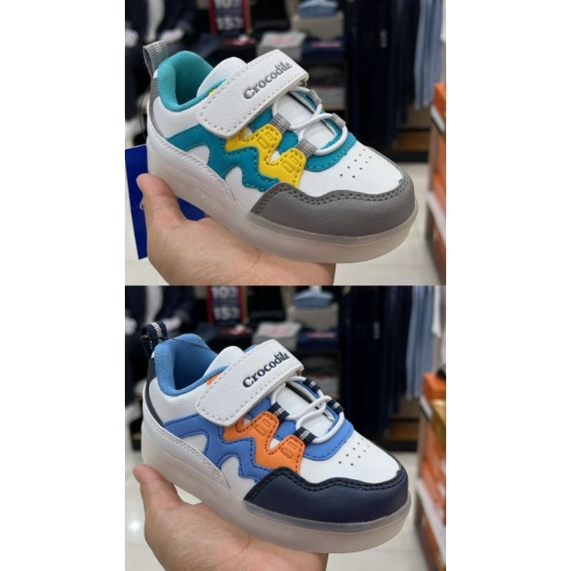 CROCODILE KIDS - Sepatu Sneakers LED Anak Laki2 Size 22-26 Original