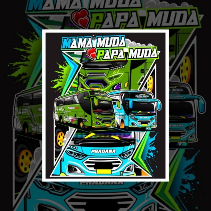 

(free sticker)CETAK STICKER BUSMANIA 5 PCS MAMA MUDA ❤ PAPA MUDA HOLOGRAM TERMURAH