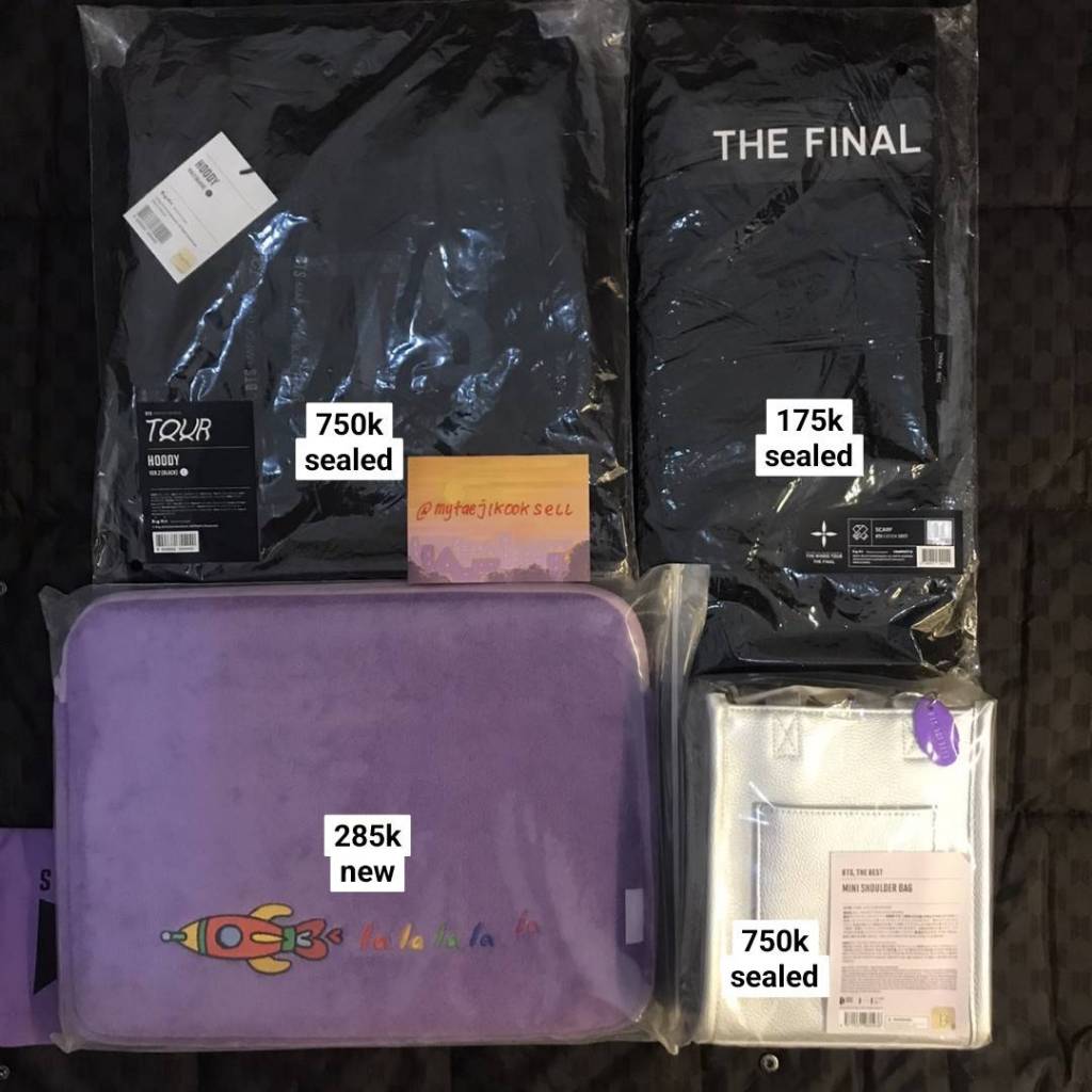 BTS official merch hoodie map of the soul mots wings tour syal scarf winter dna pouch laptop the bes