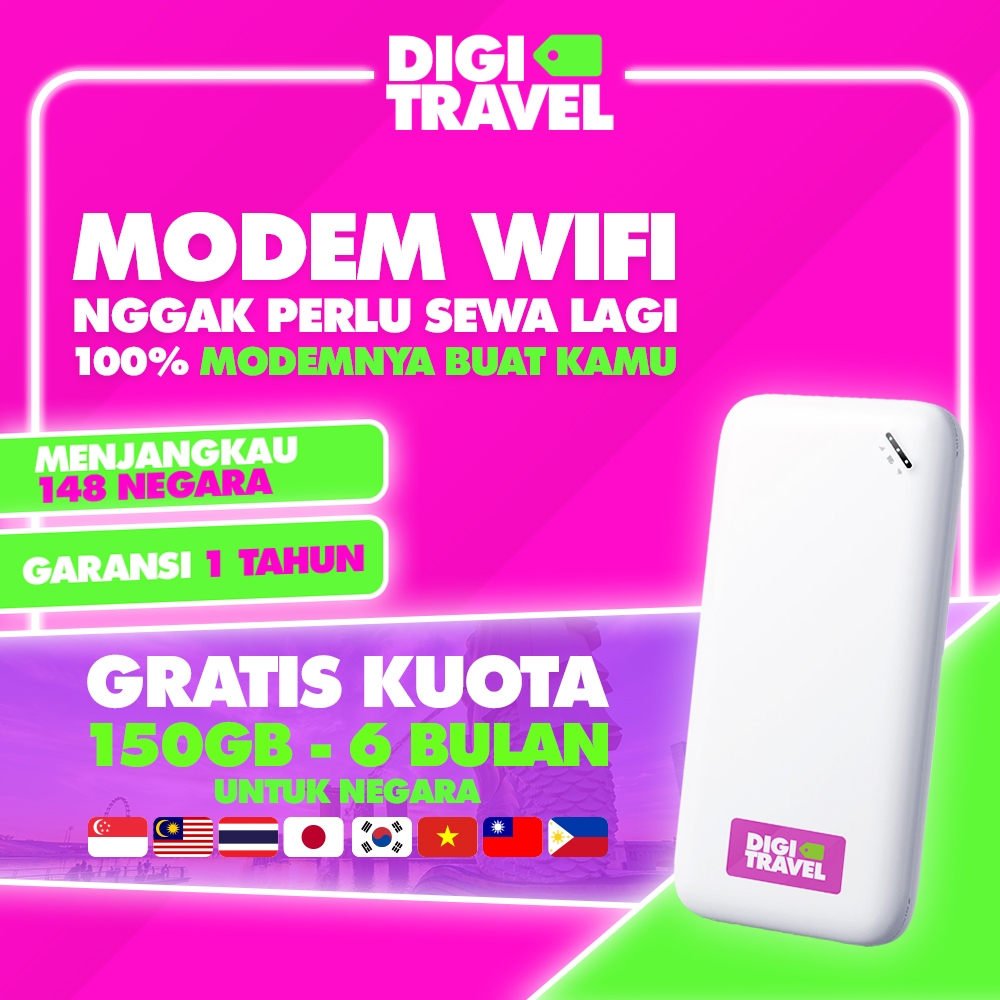 DIGI TRAVEL Modem Wifi Unlimited | Modem Wifi Mobile Portable | Sewa Wifi Jepang | Sewa Wifi Singapore | Sewa Wifi Korea | Sewa Wifi Malaysia | Gratis Kuota