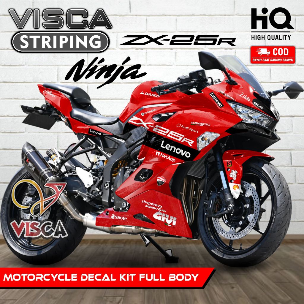 Decal Ninja ZX 25R Full Body - Stiker Motor ZX25R Full Body - Dekal Kawasaki Ninja ZX25R - Striping 