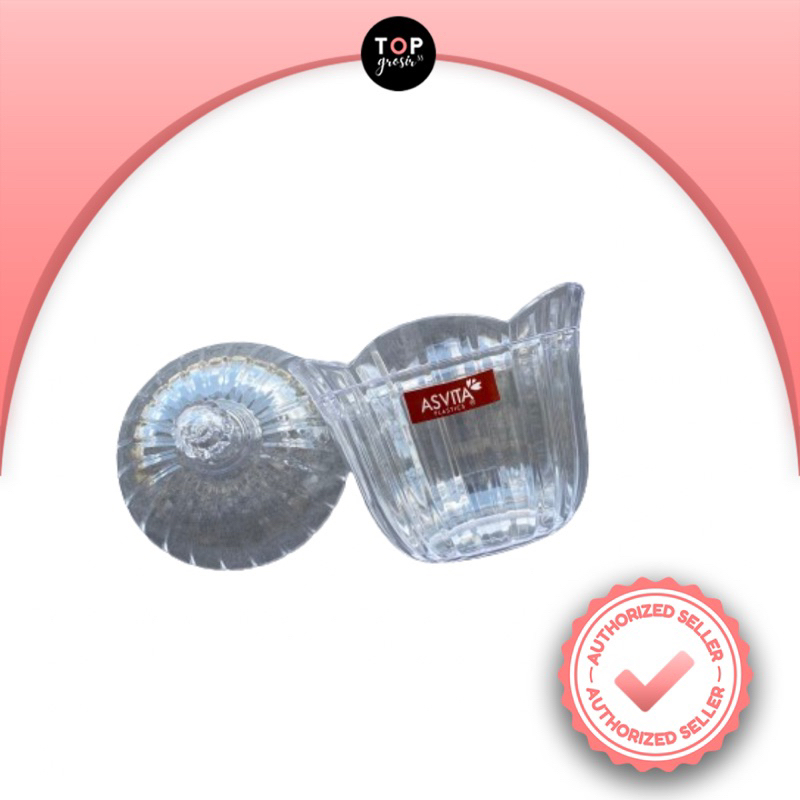 Toples kristal Teratai 678 ml/toples kue kering/toples coklat/toples permen Asvita