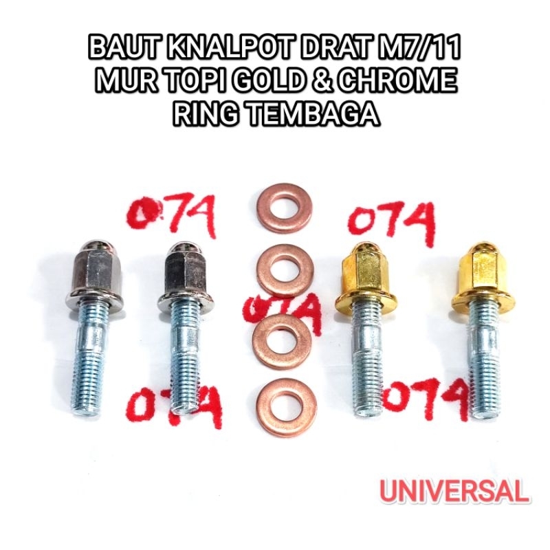 [COD] BAUT MUR TOPI KNALPOT VARIO BEAT SCOOPY GENIO PCX ADV BAUT KNALPOT M7 11 BAUT MUR TOPI GOLD CH