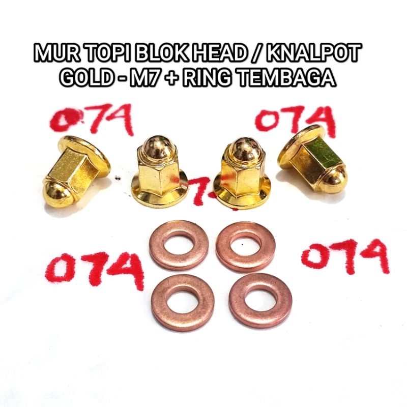 [COD] MUR BLOK HEAD / KNALPOT MUR TOPI GOLD RING TEMBAGA BLOK HEAD / KNALPOT M7 BEAT VARIO PCX GENIO