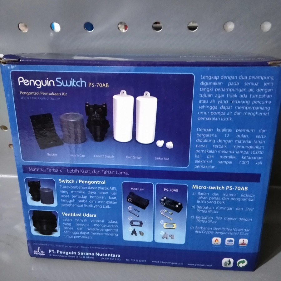 Pelampung Air Otomatis Radar Pinguin Liquid Level Control Switch Tandon