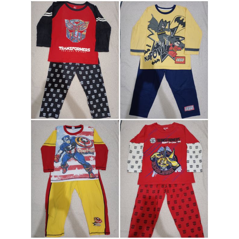 Stelan baju tidur anak laki-laki 9-10 tahun preloved