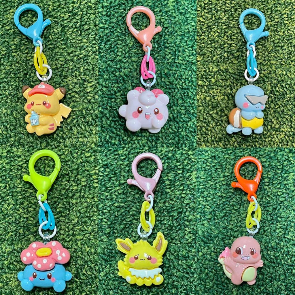 Kait Glossy Pokemon Gantungan Kunci Tas Bagcharm Squirtle Pikachu Squirtle Charmander