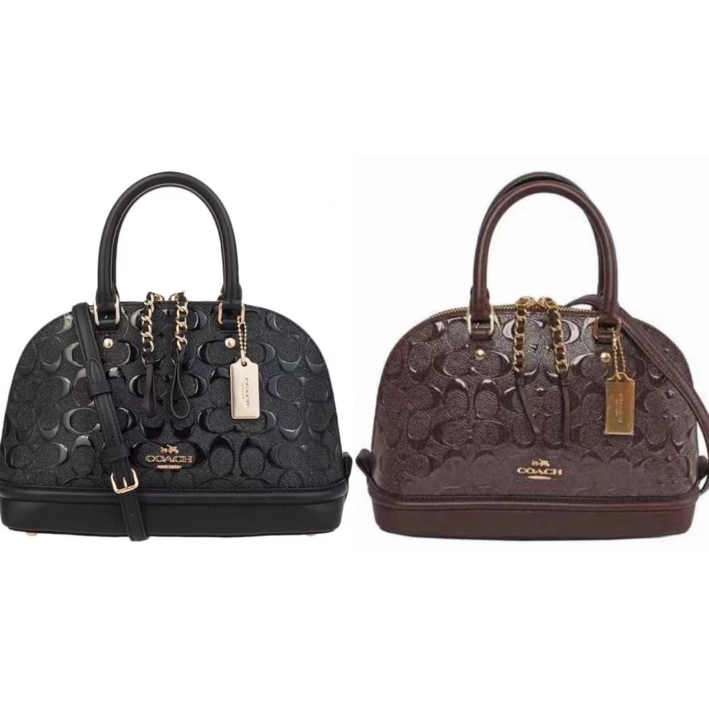 55450 coach patent leather ladies shoulder bag cross-body bag handbag