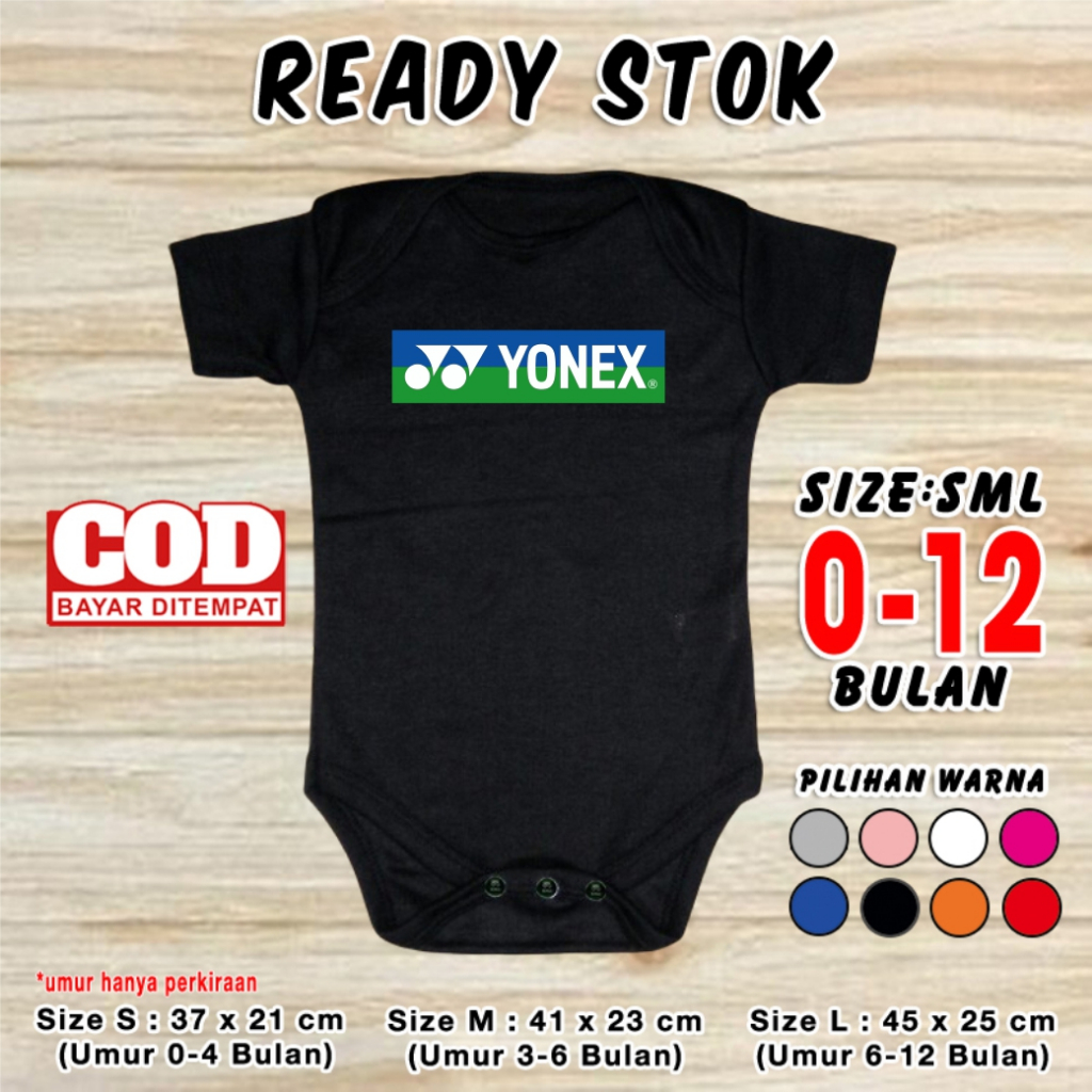 baju bayi jumper badminton yonex bulutangkis kaos set jamper jersey romper pakaian kado laki laki pe