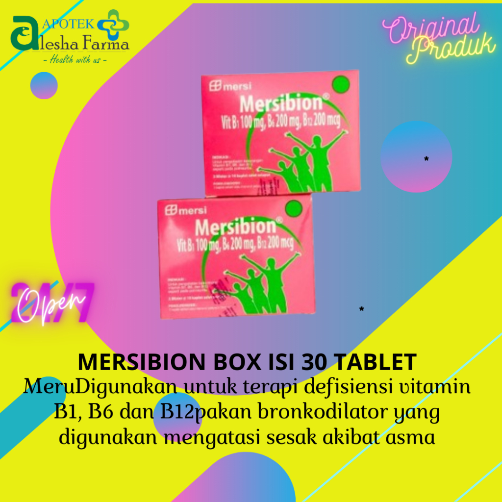❤Alesha❤ Mersibion Box 30 Tablet | Vitamin Neurotropik