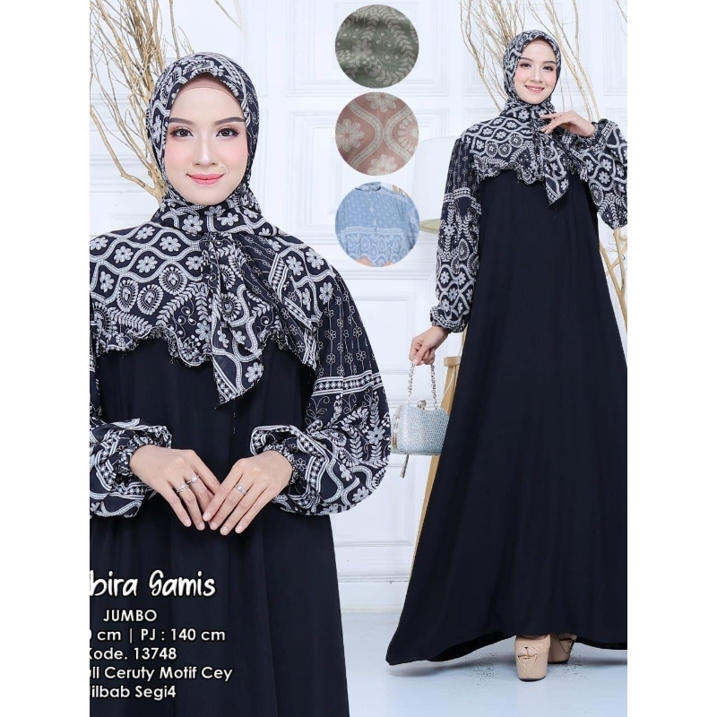GAMIS SYARI CERUTY BABYDOLL MOTIF KOMBINASI POLOS JILBAB SEGI 4/GAMIS CRINKLE JUMBO/GAMIS JUMBO