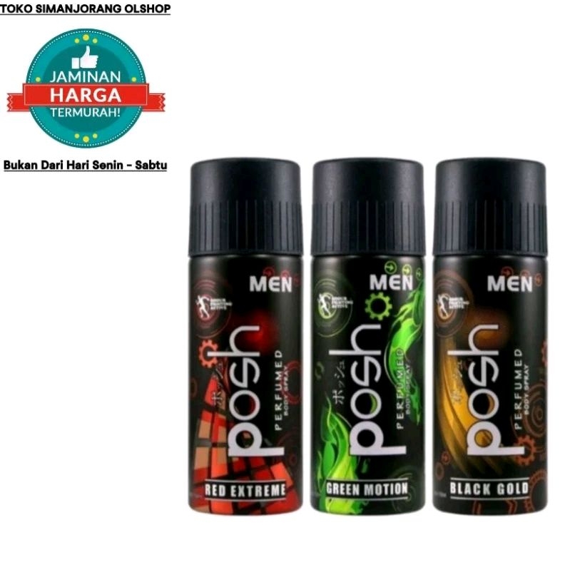 POSH MEN 150ml / Minyak Wangi POSH MEN Body Spray 150ml