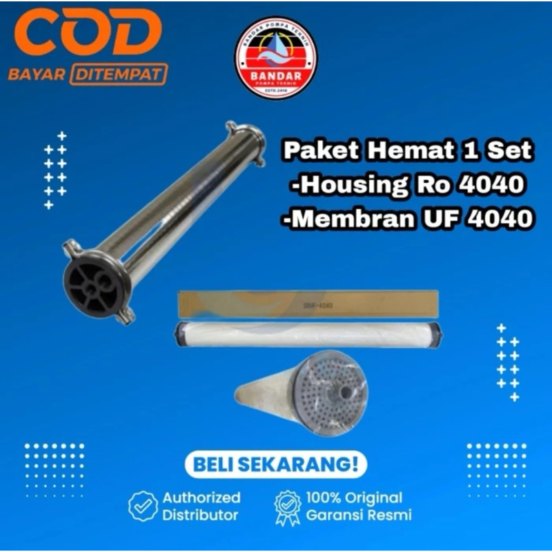 Uf 4040 plus Housing stainless 4040 Filter Air Minum UF 4040 / Utra Filtrasi UF