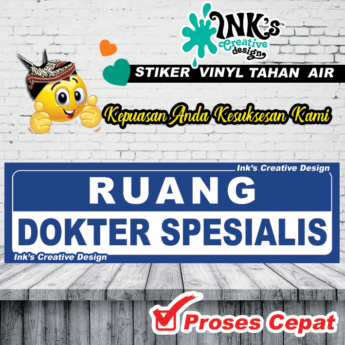 

Stiker Ruang Dokter Spesialis - Poli Klinik - Rumah sakit - Rumah Bersalin - Puskesmas