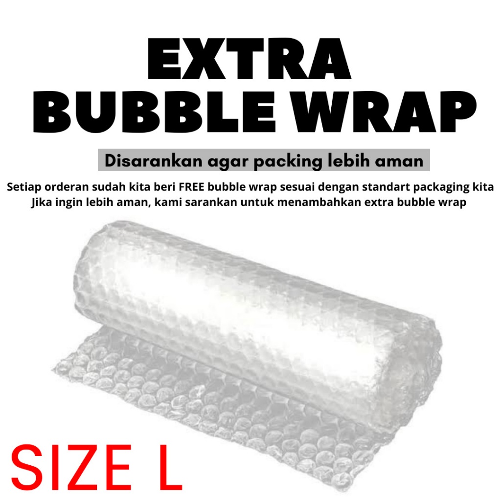 

EXTRA BUBBLE WRAP - UKURAN L UNTUK TOPLES 4 - 5 KARTON, DUS ATAU LUSIN