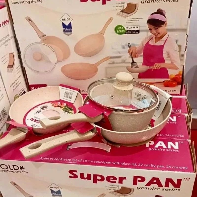 BOLDe SUPER PAN Panci Granite Ceramic Cookware Set