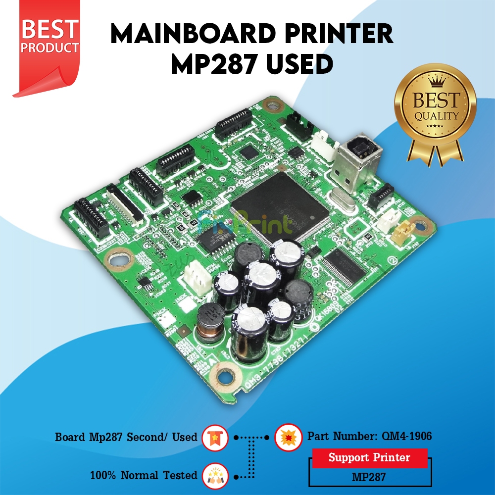Board Printer Canon MP287 Used, Mainboard Canon Mp287 Used, Motherboard MP287 Original Cabutan