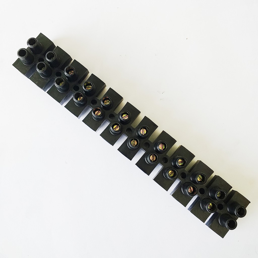 Terminal Blok Hitam Sambungan Kabel Kuningan Listrik