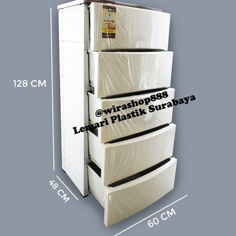 Lemari Plastik Drawer Olymplast Minimalis Susun 5 (ODC 05 )